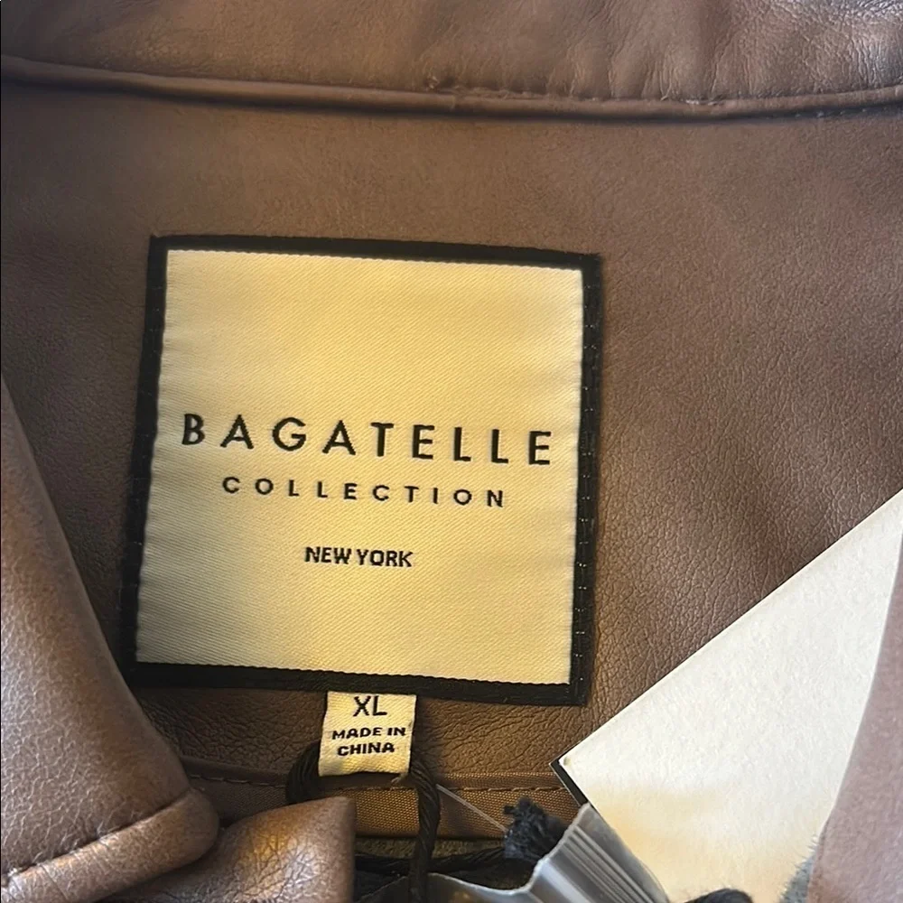 Stylish Tan Leather Jacket with Button Detail